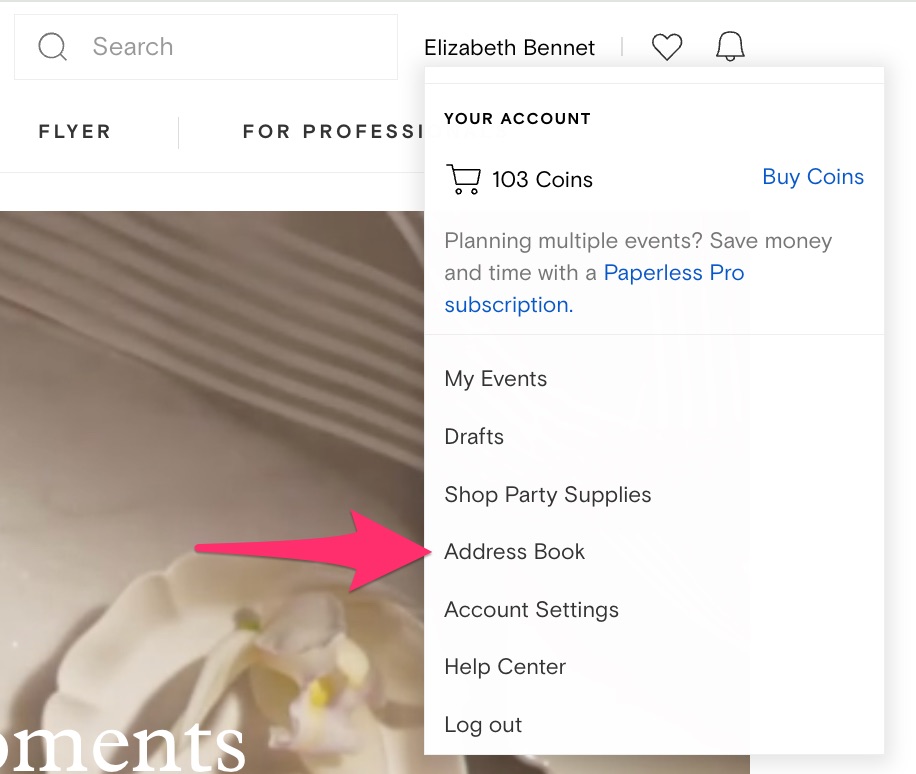 Address Book dropdown UI