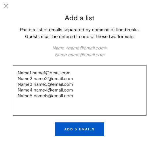 Free download Send up to 5 emails separate emails with a comma