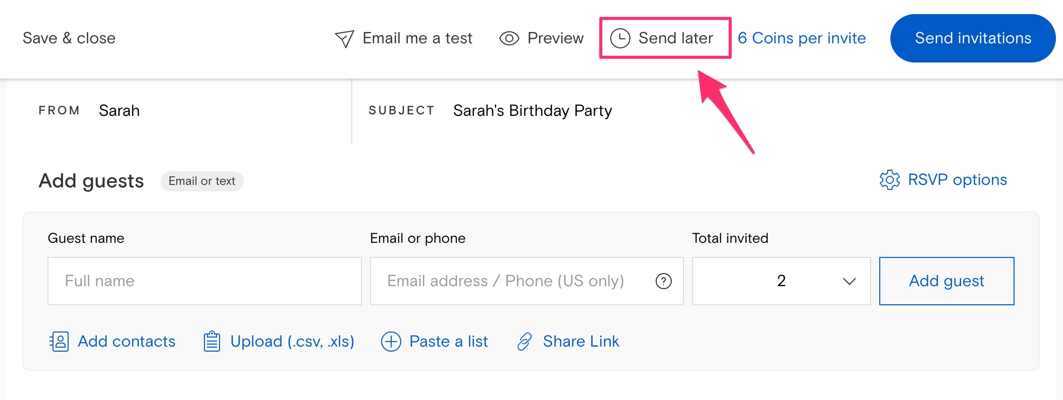 Scheduling Your Card or Flyer to Send Later Paperless Post Help Center